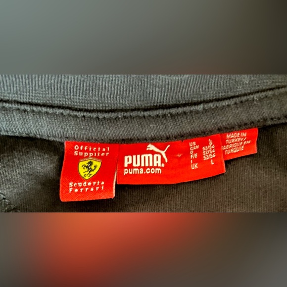 Vintage Men’s Puma Official Scuderia Ferrari Embroidered Italian Flag T- Shirt L - Picture 2 of 4